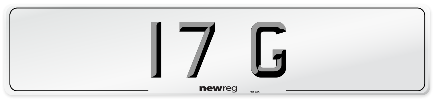 17 G Number Plate from New Reg